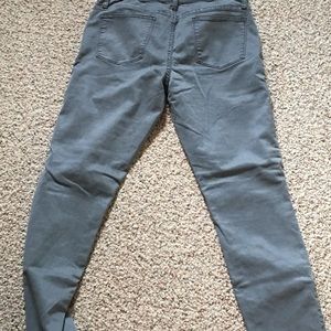 Grey ankle zip pants